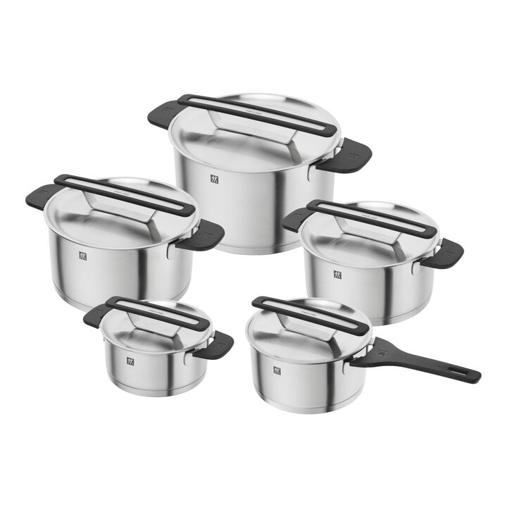 More, Pot set 10 Piece, 18/10 Stainless Steel, large 1