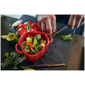 Ceramic Cocotte | Portakal Kırmızısı | 11 cm | 450 ml | Kırmızı Biber,,large 7