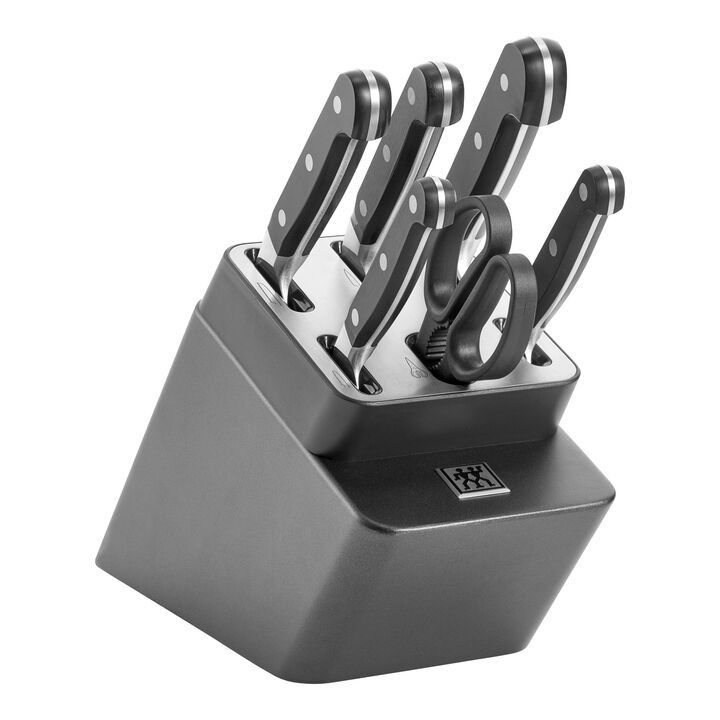 Pro, 7-tlg, Selbstschärfender Messerblock, Anthrazit, large 1