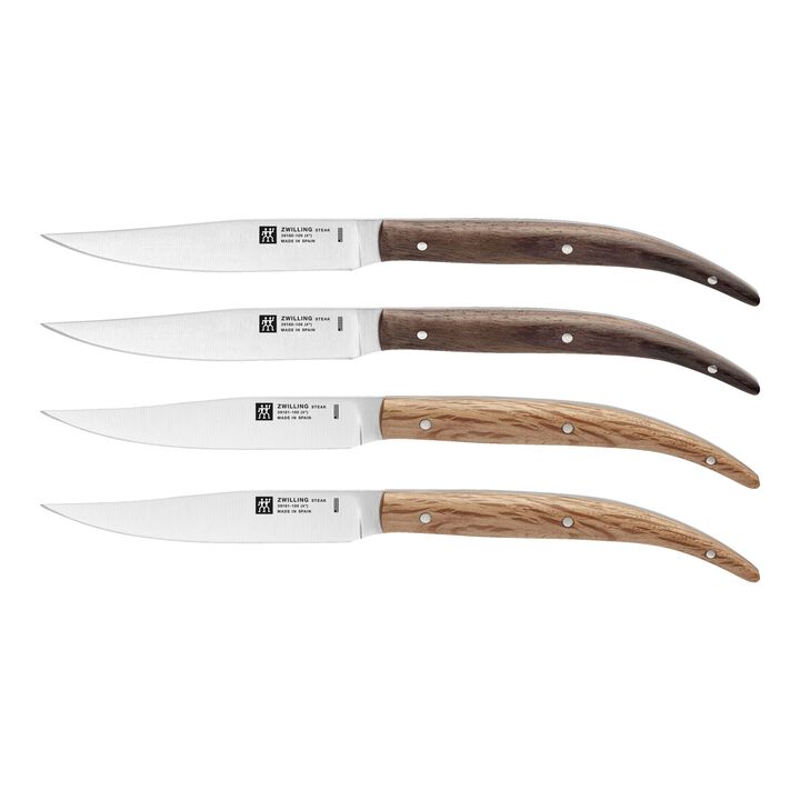 Steak-Sets, Set da bistecca liscio - 4-pz., marrone, large 1