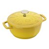 La Cocotte, 1.1 l cast iron round French oven marguerite, citron, small 1