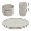 Dining Line, Morgenmadss&aelig;t, 6-dele/ 350 ml/ 20 cm/ 12 cm, Hvid Tr&oslash;ffel, Keramisk, small 1