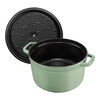 La Cocotte, 4.75 l cast iron round tall cocotte, sage, small 5