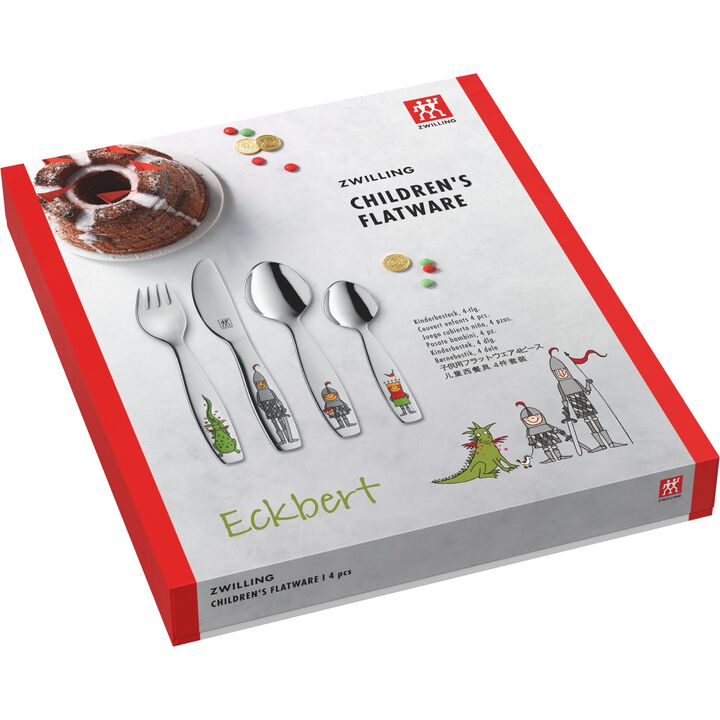 Ritter Eckbert, 4-pcs polished Children's cutlery set, large 2