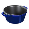 Cast Iron, 4-pc Stackable Cookware Set, Dark Blue, Cast Iron , small 3
