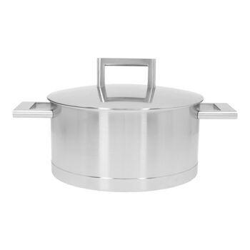 Sığ Tencere &ccedil;ift &ccedil;ıdarlı kapak | 18/10 Paslanmaz &Ccedil;elik | 20 cm | Metalik Gri,,large 1