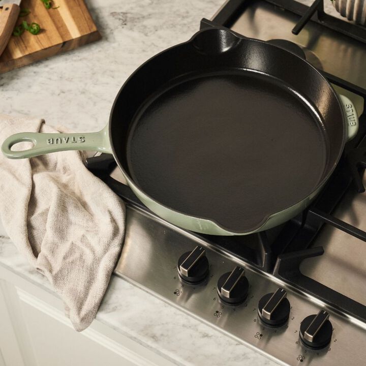 Cast Iron, 11-inch, Traditional Deep Skillet, Eucalyptus, large 2