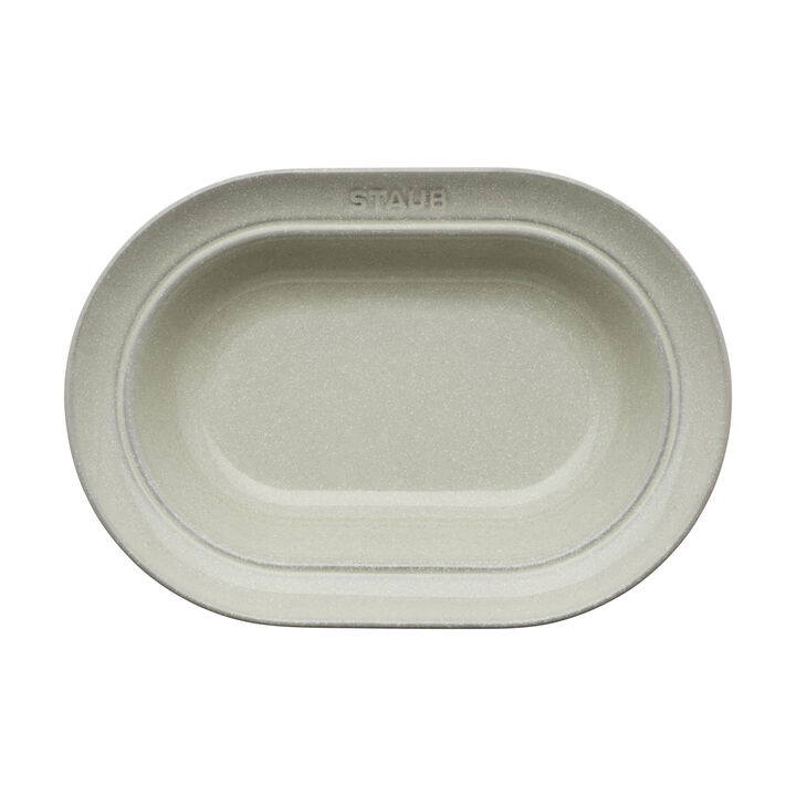 Dinnerware, 10-inch, Oval Serving Dish, White Truffle, large 2