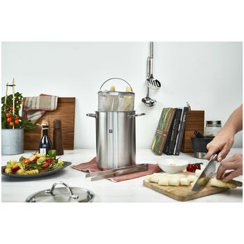 Kuşkonmaz ve Makarna Tenceresi | 18/10 Paslanmaz &Ccedil;elik | 16 cm | Metalik Gri,,large 6