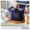 Cast Iron, 5 qt, Round, Tall Dutch Oven, Dark Blue, small 8