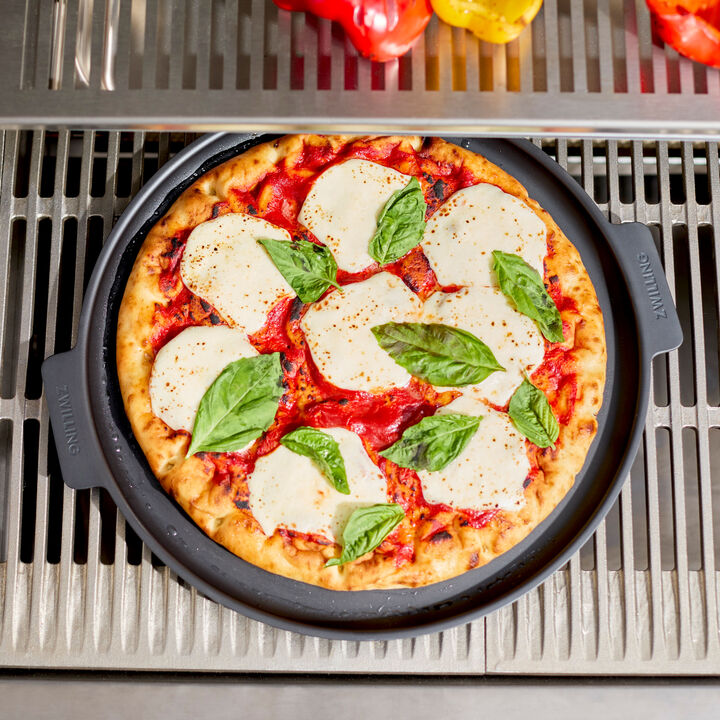 BBQ+, Perforated Carbon Steel Pizza Pan, large 2