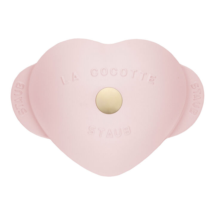 Cast Iron - Specialty Shaped Cocottes, 1.75 qt, Heart, Dutch Oven, Peony Pink, large 3