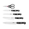 Gourmet, 6-pcs, Bloc de couteaux, Noir mat, small 2