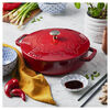 Braisers, 2.5 l cast iron round Braiser with Dragon Lid, cherry, small 6