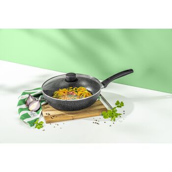 Sote Tenceresi Kapaklı | Al&uuml;minyum | 28 cm | Siyah,,large 2