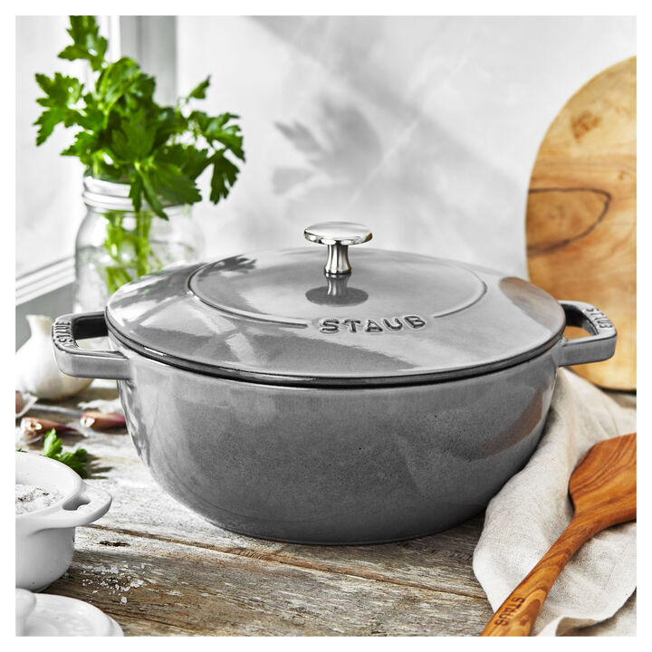 Cast Iron, 3.75 qt, Essential French Oven, Graphite Grey, large 2