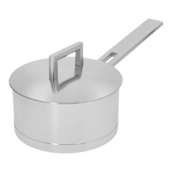 Sos Tenceresi &ccedil;ift &ccedil;ıdarlı kapak | 18/10 Paslanmaz &Ccedil;elik | 16 cm | Metalik Gri,,large 6