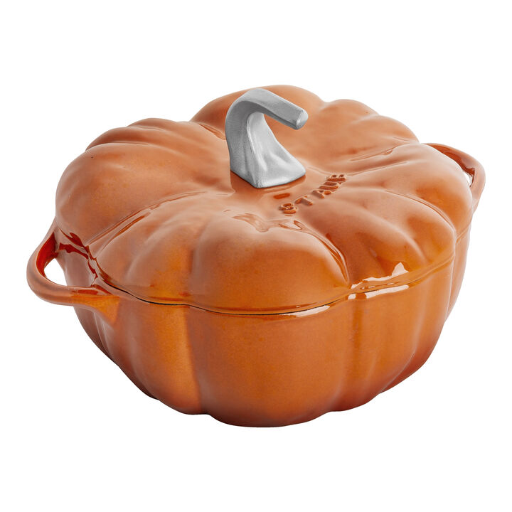 Cast Iron, 3.5 qt, Pumpkin, Dutch Oven With Stainless Steel Knob, Burnt Orange, large 1