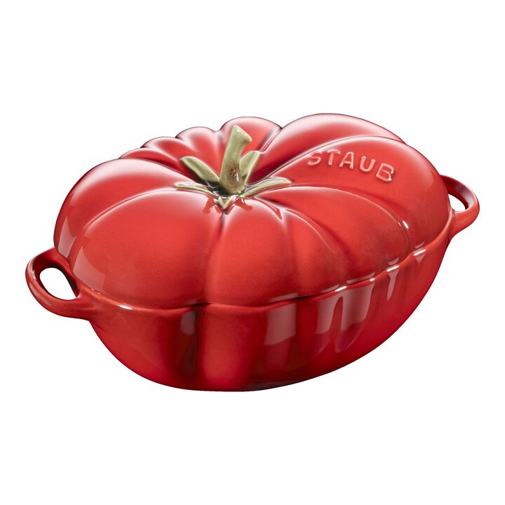 Stoneware, 0.525 qt, Tomato, Petite Dutch Oven, Cherry, large 1