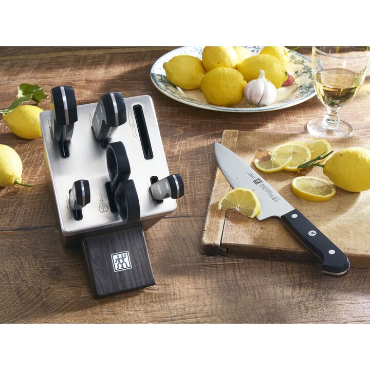 Gourmet, 7 Piece, SELF-SHARPENING BLOCK SET, brown, large 2
