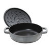 Braisers, 3.7 l cast iron round Saute pan Chistera, graphite-grey, small 2
