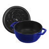 La Cocotte, 16 cm round Cast iron French oven snowflake dark-blue, small 2