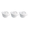 3-pc, Mini Round Dutch Oven Set, White,,large