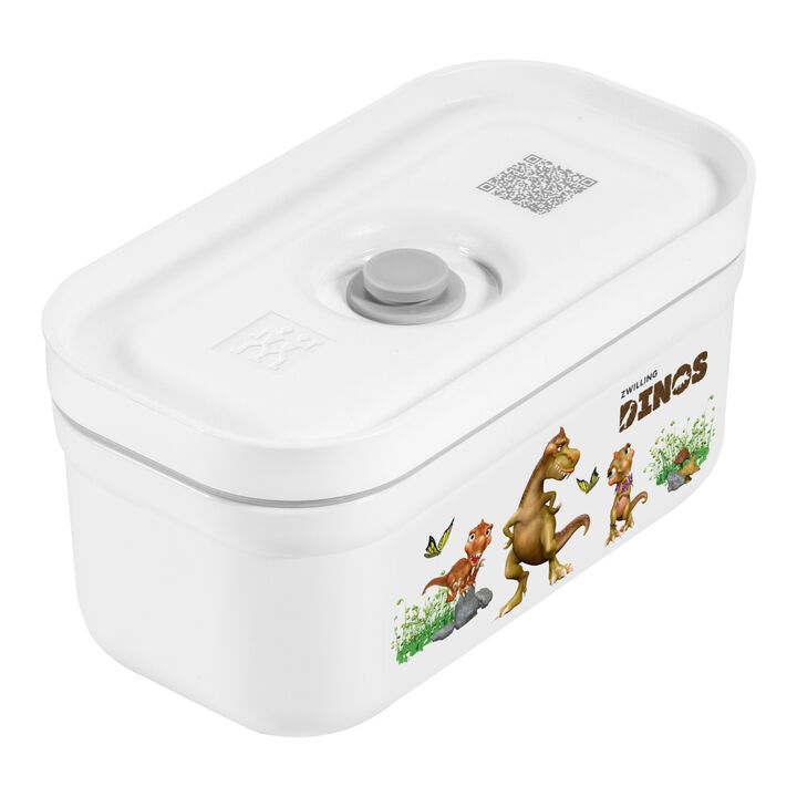 Fresh & Save, S, DINOS Vacuum Lunch Box, Plastic, White-Grey, large 1