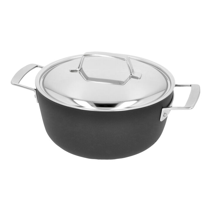 Alu Pro 5, Kookpan met deksel Duraslide Titanium 24 cm / 4,25 l, large 3