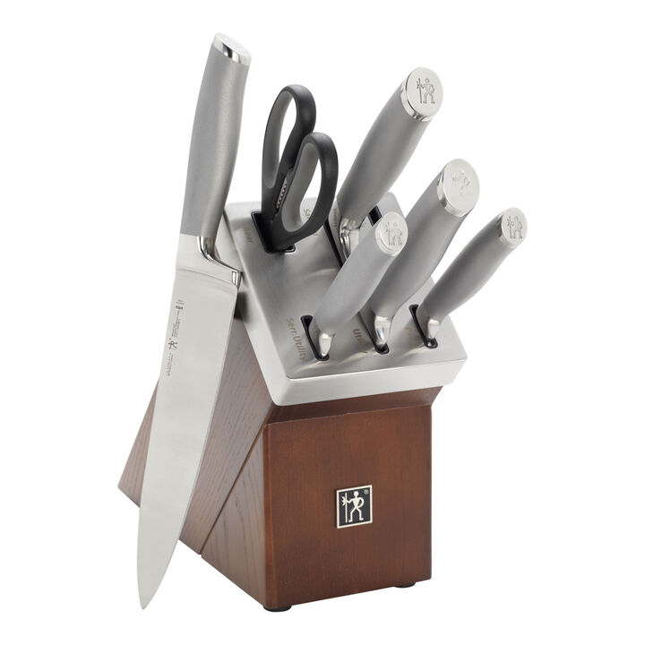 Modernist, 7-pcs, Knife block set, brown, large 1