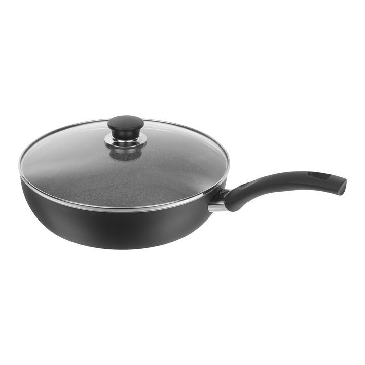 Bologna Granitium, 28 cm aluminum Saute pan with glass lid, large 1