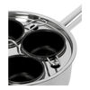 Specialties 3, Pocheuse &agrave; &oelig;ufs 4 inserts 18 cm, Inox 18/10, Argent&eacute;, small 10