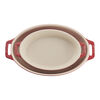 Stoneware, 2-pc, Oval Baking Dish Set, Cherry, small 3