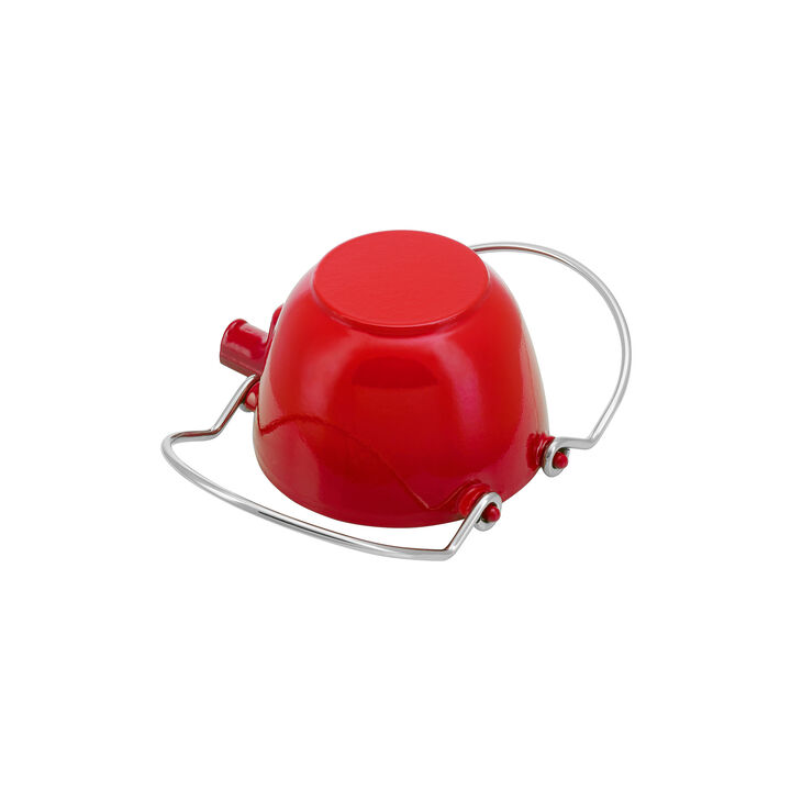 Cast Iron, 1 qt, Round, Tea Kettle, Cherry, large 4