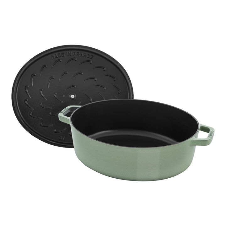 La Cocotte, 5.5 l cast iron oval French oven, sage - Visual Imperfections, large 3