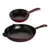 Pans, 2 Piece cast iron Fry pan set, small 1