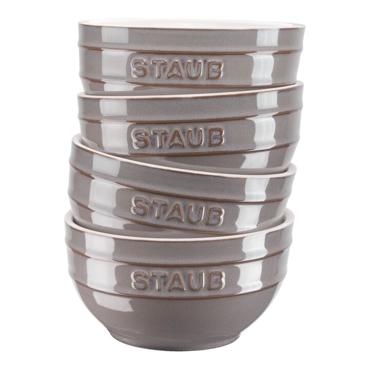 Ceramique, Set di ciotole - 12 cm / 4-pz., grigio antico, large 1