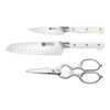 Knivs&aelig;t med universalsaks i rustfrit st&aring;l, 3 dele., small 1