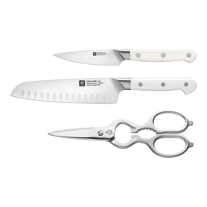 Set di coltelli con forbici da cucina multifunzionali in acciaio inox, 3-pz., large 1