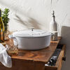 Cast Iron, 6.25 qt, Wide Oval Dutch Oven, Pure White, small 2