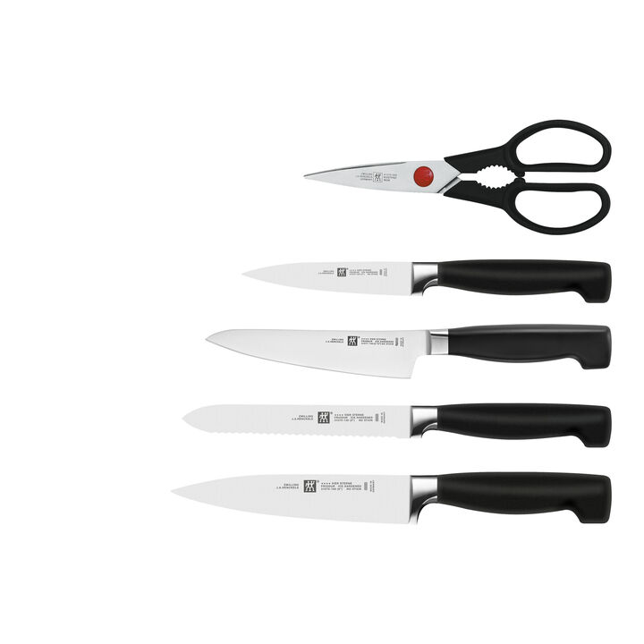 VIER STERNE, 6-st, Knivblockset, Vit, large 2
