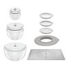 Fresh and Save, 6PC Glass Bowls with 5PC Grating Attachment set, small 1