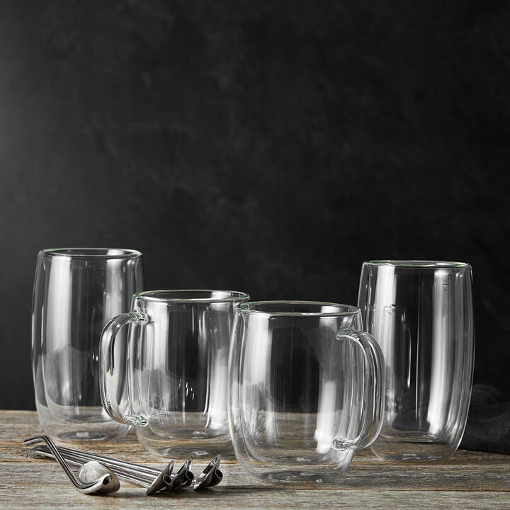 Sorrento Double Wall Glassware, 9-pc  Coffee And Beverage Set, large 2