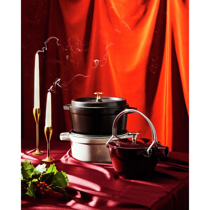Cast Iron, 7 qt, Round, Dutch Oven, Matte Black - Factory Second, large 2