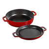 Cast Iron, 3.5 qt, Braise + grill, Cherry, small 2