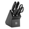 VIER STERNE, Set di coltelli con ceppo, 6-pz., nero, small 1