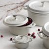 Cast Iron, 4 qt, Round, Dutch Oven, White Truffle, small 5