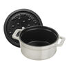 Cast Iron, 0.25 qt, Mini Round Dutch Oven, White Truffle, small 5
