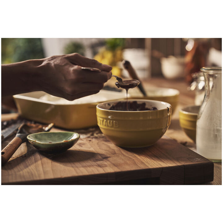 Stoneware, 6.5-inch / 2-pc, Large Universal Bowl Set, Citron, large 4