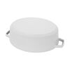 Cast Iron, 6.25 qt, Wide Oval Dutch Oven, Pure White, small 5